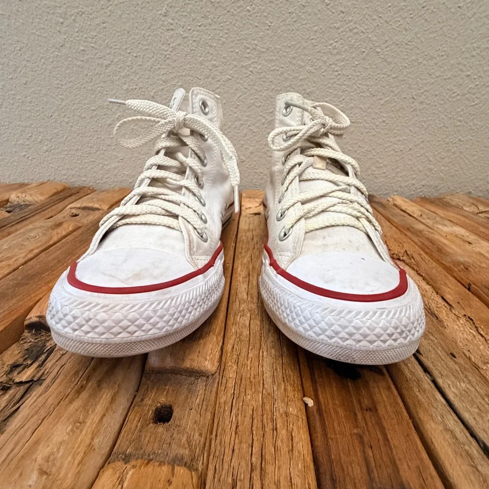 Converse All Star Chuck Taylor High Top White Canvas Women's Shoes 1039 - Picture 5 of 7